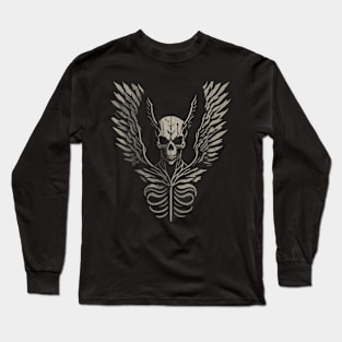 Occult Skeleton Dark Art Aesthetic Satanic Witchcraft Goth Long Sleeve T-Shirt